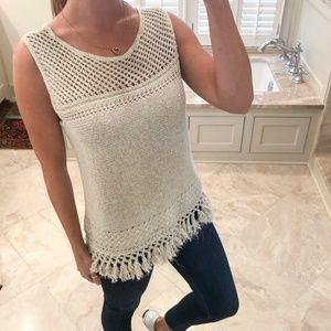 Lilly Pulitzer, size medium, beige/gold knit top